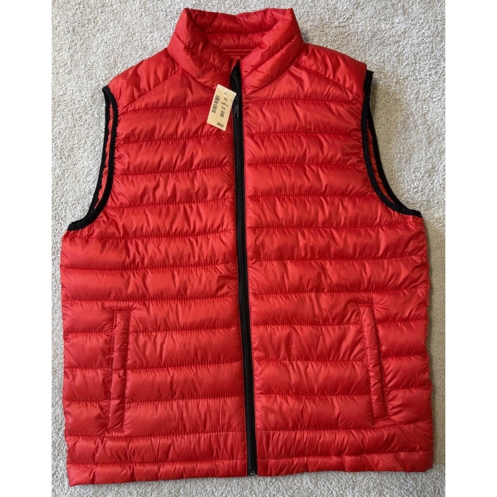 NWT Aeropostale Orange‎ Zip Up Vest Mens Size M